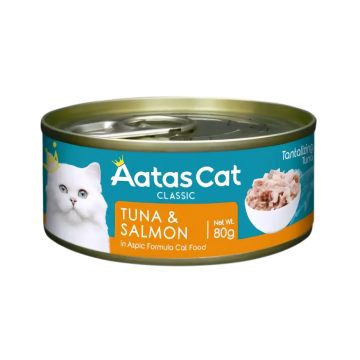 Aatas Cat Tantalizing Tuna & Salmon 80g Carton (24 Cans)